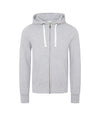 AWDis Chunky Zoodie in Heather Grey - Custom zipped hoodie printing UK