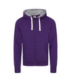 AWDis Chunky Zoodie in Purple - Custom zipped hoodie printing UK