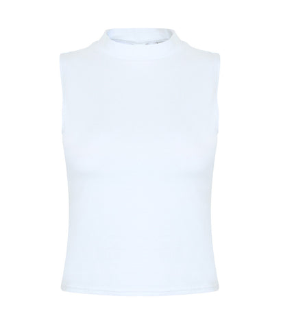 SF Ladies High Neck Crop Vest - T Shirt Printing UK