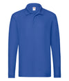 Fruit of the Loom Premium Long Sleeve Cotton Piqué Polo Shirt - T Shirt Printing UK
