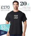 20 x Gildan Heavy Cotton T Shirts Workwear Bundle (1 x LOGO) - £170