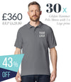 30 x Gildan Hammer Pique Polo Shirts Workwear Bundle (1 x LOGO) - £360