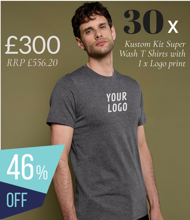 30 x Kustom Kit Superwash T Shirts Workwear Bundle (1 x LOGO) - £300