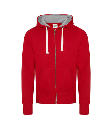 AWDis Chunky Zoodie in Charcoal - Custom zipped hoodie printing UK