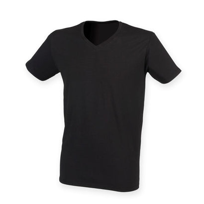 SF122SF Men Feel Good V Neck Stretch T-Shirt - T Shirt Printing UK