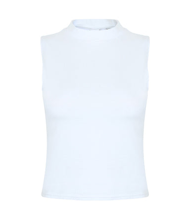 SF Ladies High Neck Crop Vest - T Shirt Printing UK