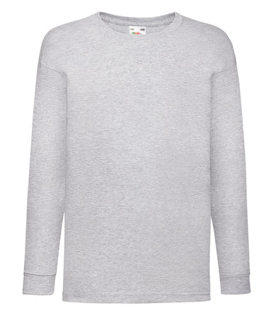 Fruit of the Loom Kids Long Sleeve Value T-shirt - T Shirt Printing UK