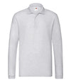 Fruit of the Loom Premium Long Sleeve Cotton Piqué Polo Shirt - T Shirt Printing UK