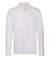 Fruit of the Loom Premium Long Sleeve Cotton Piqué Polo Shirt - T Shirt Printing UK