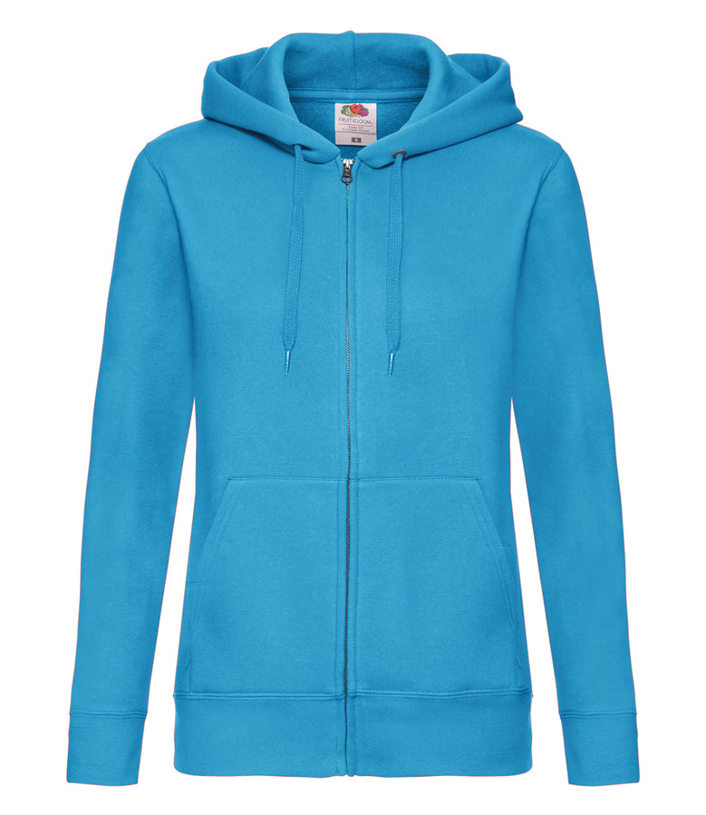 Fruit of the Loom Premium Lady Fit Zip Hooded Jacket - T Shirt Printing UK