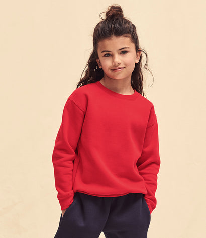 Fruit of the Loom Kids Premium Drop Shoulder Sweatshirt - T Shirt Printing UK